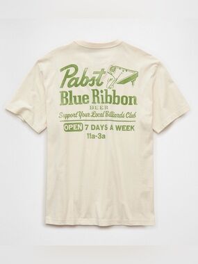 American Eagle Standard Fit Pabst Blue Ribbon Graphic T-Shirt